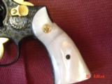 Smith & Wesson 10-5,rare 2" barrel,fully deep hand engraved with 24K gold accents by Flannery engraving,Pearlite grips,circa 1960's-a true wo - 14 of 15