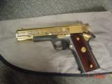 Colt 1911,45,2nd Amendment Tribute,Founding Fathers,#475 of 500,24k plated slide,master engraved by A&A Engraving ,rare showpiece,unreal engraving !! - 11 of 15