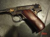 Colt Pre-Woodsman,1919,22LR,master engraved by Clint Finley,blued with 24K gold wire inlays,etc,rosewood grips,1 of a kind masterpiece !! - 14 of 15