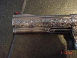 Smith & Wesson 629-6,44mag,5" barrel,fully polished & engraved by Flannery Engraving,Rosewood grips,never fired,1 of a kind work of art !! - 9 of 15