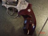 Smith & Wesson 629-6,44mag,5" barrel,fully polished & engraved by Flannery Engraving,Rosewood grips,never fired,1 of a kind work of art !! - 6 of 15