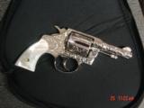 Colt Detective Special,3" 38SPL,nickel plated & fully master engraved by Bob Valade, real MOP grips,19awesome showpiece with minor wear-1 of a ki - 15 of 15