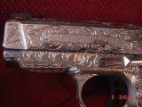 Colt Defender 3",45ACP,fully deep hand engraved & polished by Flannery Engraving,bonded ivory & regular grips,2 mags,box,a work of art ! 1 of a k - 3 of 15