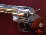 Colt Python,4",357,refinished nickel,custom exotic wood grips & bonded ivory,1971,with Colt suede case,awesome showpiece,super beautiful !! - 5 of 15