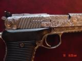 AMT Auto Mag V-rare 50 caliber,fully deep hand engraved & polished by Flannery engraving,7" barrel,2 mags,manual, the only one in the world !! po - 6 of 15