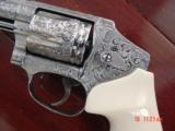 Smith & Wesson 640-3,2"barrel,357 mag.,fully deep hand engraved & polished by Flannery Engraving,,bonded ivory grips,1 of a kind work of art, NIB - 6 of 15