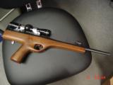 Wichita Silhouette pistol 15" barrel;,308 Win.,walnut stock,thumbrest,Leupold scope & rear peephole site,hair trigger,like new,& very rare indeed - 8 of 15