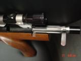 Wichita Silhouette pistol 15" barrel;,308 Win.,walnut stock,thumbrest,Leupold scope & rear peephole site,hair trigger,like new,& very rare indeed - 13 of 15