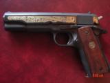 Colt 1911,series 70,U.S.Customs Special Agent commemorative,with badge,fitted wood case,gold engraving & #273,unfired,1789 to 1989-awesome !! - 10 of 15