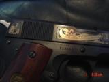 Colt 1911,series 70,U.S.Customs Special Agent commemorative,with badge,fitted wood case,gold engraving & #273,unfired,1789 to 1989-awesome !! - 7 of 15