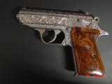 Walther PPK/S-1 380,fully hand engraved & polished by Flannery Engraving,custom Rosewood grips,2 mags & box,a 1 of a kind work of art !! - 14 of 15