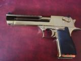 Magnum Research Desert Eagle 50AE,in rare bright mirror Titanium Gold finish,top rail,NIB,carry case,& all papers,& way nice in person-a showpiece !! - 7 of 15