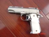 Llama 380,3 1/2",refinished bright nickel,as new now,leather holster,bonded ivory grips,mini 1911,R1,made circa 1973,a real showpiece pocket gun
- 3 of 15