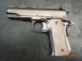Llama 380,3 1/2",refinished bright nickel,as new now,leather holster,bonded ivory grips,mini 1911,R1,made circa 1973,a real showpiece pocket gun
- 13 of 15