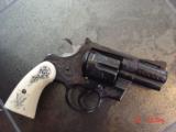 Colt Python rare 2 1/2",357,master engraved &,reblued,by George Sherwood,real ivory scrimshaw grips,made around 1965,awesome work of art !! - 15 of 15
