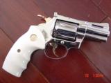 Colt Diamondback,2 1/2",38SPL,fully refinished in bright nickel with gold accents,bonded ivory grips,made 1978,awesome showpiece !! - 5 of 15