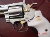 Colt Diamondback,2 1/2",38SPL,fully refinished in bright nickel with gold accents,bonded ivory grips,made 1978,awesome showpiece !! - 3 of 15