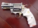Colt Diamondback,2 1/2",38SPL,fully refinished in bright nickel with gold accents,bonded ivory grips,made 1978,awesome showpiece !! - 1 of 15