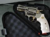 Colt Diamondback,2 1/2",38SPL,fully refinished in bright nickel with gold accents,bonded ivory grips,made 1978,awesome showpiece !! - 8 of 15