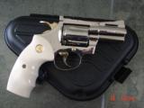 Colt Diamondback,2 1/2",38SPL,fully refinished in bright nickel with gold accents,bonded ivory grips,made 1978,awesome showpiece !! - 9 of 15