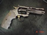 Colt Diamondback,4"38spl,1968,fully refinished in bright nickel with 24k gold accents,bonded ivory grips,just finished,awesome showpiece !! - 14 of 15