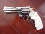 Colt Diamondback,4"38spl,1968,fully refinished in bright nickel with 24k gold accents,bonded ivory grips,just finished,awesome showpiece !! - 4 of 15