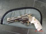 Colt Diamondback,4"38spl,1968,fully refinished in bright nickel with 24k gold accents,bonded ivory grips,just finished,awesome showpiece !! - 8 of 15