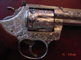 Colt King Cobra 6",357 mag,fully deep hand engraved & polished by Flannery engraving,Rosewood grips,certificate,1 of a kind work of art !! - 6 of 15
