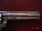 Colt King Cobra 6",357 mag,fully deep hand engraved & polished by Flannery engraving,Rosewood grips,certificate,1 of a kind work of art !! - 5 of 15
