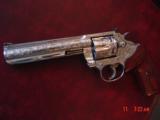 Colt King Cobra 6",357 mag,fully deep hand engraved & polished by Flannery engraving,Rosewood grips,certificate,1 of a kind work of art !! - 4 of 15