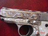 Colt Mustang Pocketlite 380,hand engraved & polished by Flannery Engraving,2 mags,Pearlite grips,box & papers,never fired,awesome work of art !! - 2 of 15