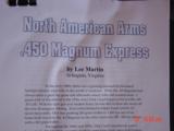 North American Arms RARE 450 Magnum Express,7 1/2",stainless,wood grips,looks like new,heavy aluminum case !! - 6 of 15
