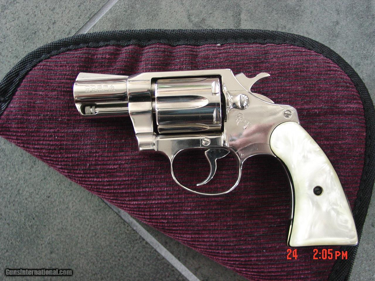 Colt Cobra 2 Barrel1978bright Mirror Nickelpearlie Grips38 Speciallooks Like New Awesome 2489