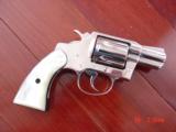Colt Cobra 2" barrel,1978,bright mirror nickel,Pearlie grips,38 Special,looks like new-awesome showpiece !! - 11 of 15