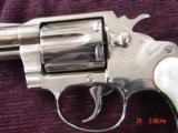 Colt Cobra 2" barrel,1978,bright mirror nickel,Pearlie grips,38 Special,looks like new-awesome showpiece !! - 4 of 15