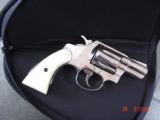 Colt Cobra 2" barrel,1978,bright mirror nickel,Pearlie grips,38 Special,looks like new-awesome showpiece !! - 12 of 15