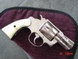 Colt Cobra 2" barrel,1978,bright mirror nickel,Pearlie grips,38 Special,looks like new-awesome showpiece !! - 2 of 15