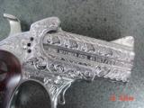 Bond Arms,410/45LC,fully polished & deep hand engraved by Flannery,never fired,Cowboy Defender model,never fired-awesome !! - 11 of 15