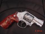 Smith & Wesson 686-6 +, engraved & polished by Flannery Engraving, 2 1/2",357, Rosewood grips, 1 work of art !! - 12 of 15