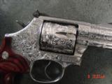 Smith & Wesson 686-6 +, engraved & polished by Flannery Engraving, 2 1/2",357, Rosewood grips, 1 work of art !! - 7 of 15