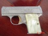 Browning Baby Renaissance,25ACP,deep factory engraved, Pearlite grips,made in the 1960's,awesome engraving & quite rare now - 5 of 15