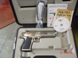 Magnum Research Desert Eagle 44Mag,6" high polished mirror nickel with some mat, box,papers etc,looks awesome !! - 7 of 15