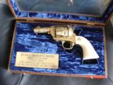 Colt Sheriffs SAA,late Weldone Bledsoe hand engraved,24K plated,real ivory,3",45LC,1979,pres case etc,a true masterpiece & very rare !! - 14 of 15