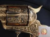 Colt Sheriffs SAA,late Weldone Bledsoe hand engraved,24K plated,real ivory,3",45LC,1979,pres case etc,a true masterpiece & very rare !! - 7 of 15