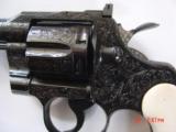 Colt Trooper 1967,Master engraved & re-blued by G.Sherwood,real ivory,357 mag,4",1 of a kind masterpiece !! - 4 of 15