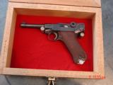 Luger Mannlicher 9mm,matching #s except magazine,possible refinished,pres. case, 1936,checkered wood grips.a showpiece !! - 2 of 15