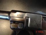 Luger Mannlicher 9mm,matching #s except magazine,possible refinished,pres. case, 1936,checkered wood grips.a showpiece !! - 8 of 15