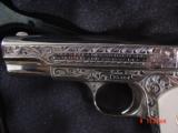 Colt 1908 380auto,master engraved by S.Leis,& refinished nickel,bonded ivory grips,1925,certificate,a real showpiece-awesome !! - 7 of 15