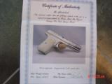 Colt 1908 380auto,master engraved by S.Leis,& refinished nickel,bonded ivory grips,1925,certificate,a real showpiece-awesome !! - 8 of 15