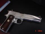 Colt 1911,45ACP,WWII,Pacific Theater,bright nickel,engraved,Rosewood grips,fitter case,w/7 nickel bullets,made 1970-awesome !! - 12 of 15